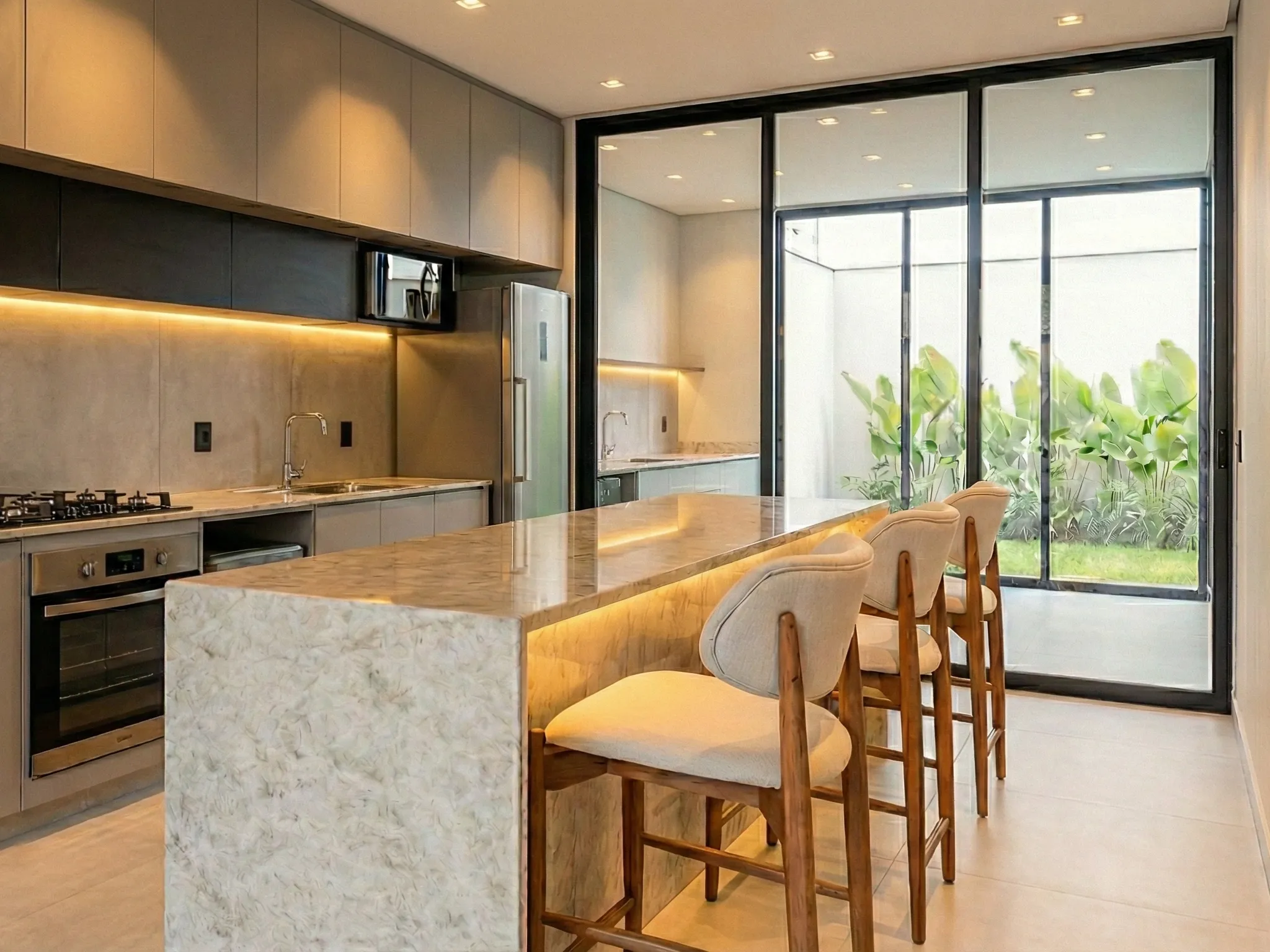 Cozinha da casa real construída