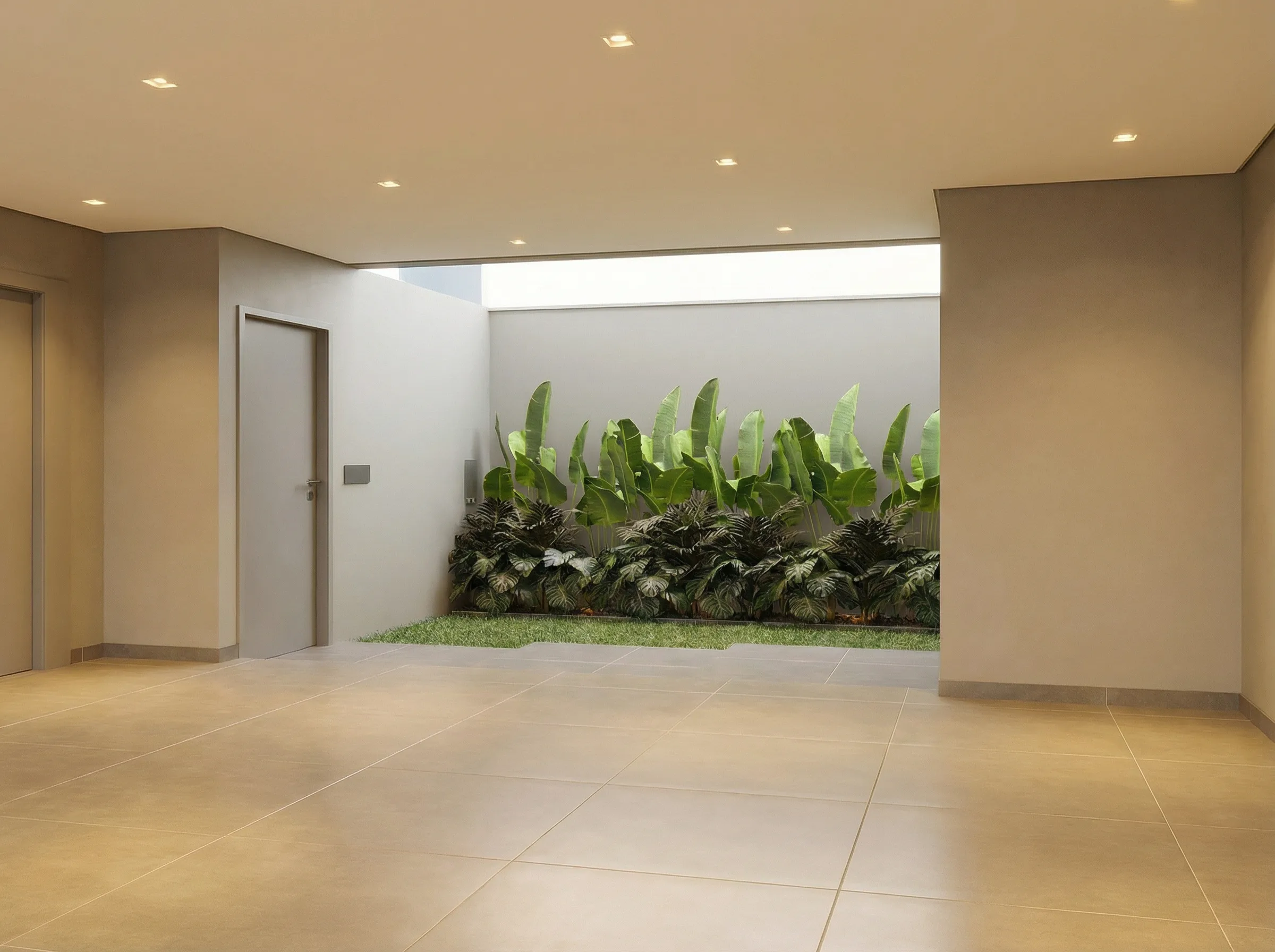 Garagem coberta da Casa 10×25